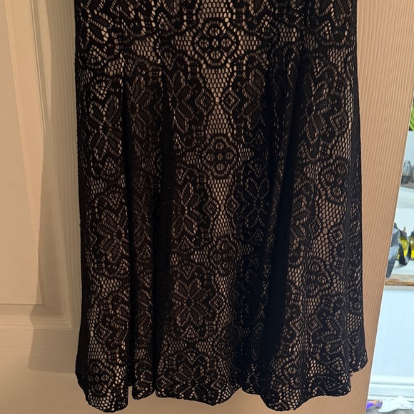 Betsey Johnson Black Lace Dress with Pearl Collar - Picture 2 of 8